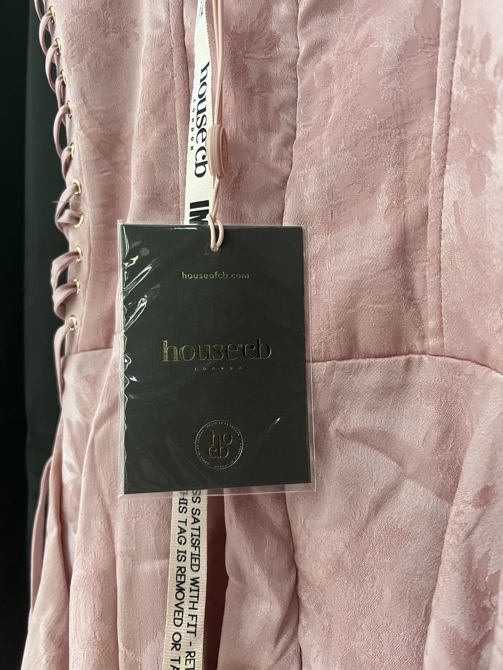 House of CB; Lola Blush Pink Lace-Up Bustier Dress - Picture 5 of 6